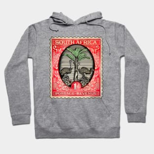 South African Ostrich Stamp Hoodie